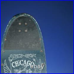 Vintage 80's Skateboard Chicago Roller Co. Crush N Bones Cruiser Board Read