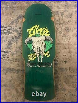 Vintage 80's Skateboard, NOS, Alva, John Gibson, TEX, Pro Model, Green