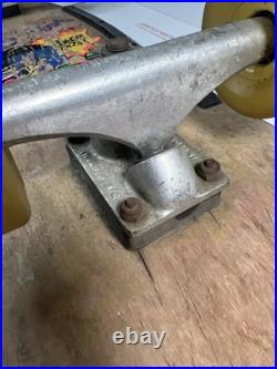 Vintage 80's Vision Johnee Kop, Power Brah! Wood Skateboard / INVADER trucks