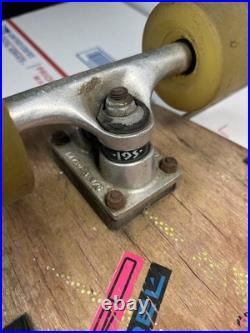 Vintage 80's Vision Johnee Kop, Power Brah! Wood Skateboard / INVADER trucks