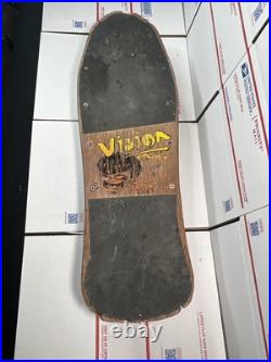 Vintage 80's Vision Johnee Kop, Power Brah! Wood Skateboard / INVADER trucks