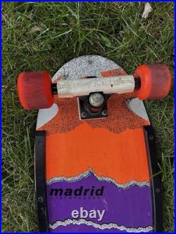 Vintage 80s Madrid Skateboard With Fly Madrid Wheels