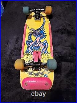 Vintage 80s Nash Red Line Skateboard Executioner Dragon Skulls