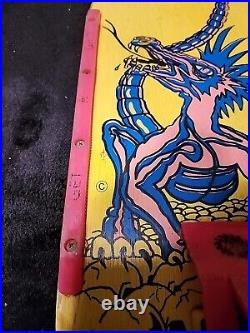 Vintage 80s Nash Red Line Skateboard Executioner Dragon Skulls