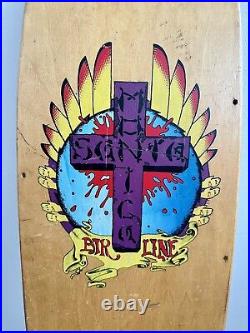 Vintage 80s Santa Monica Airlines SMA Deck Signed By METALLICA Fan Art Tee Skate