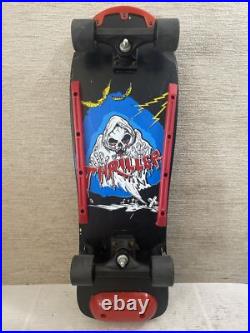 Vintage 80s THRILLER Grim Reaper Skateboard Surfer Concave Black Red RARE WORKS