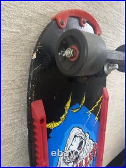 Vintage 80s THRILLER Grim Reaper Skateboard Surfer Concave Black Red RARE WORKS
