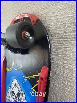 Vintage 80s THRILLER Grim Reaper Skateboard Surfer Concave Black Red RARE WORKS
