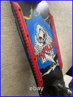Vintage 80s THRILLER Grim Reaper Skateboard Surfer Concave Black Red RARE WORKS