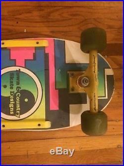 Vintage 80s T&C Town And Country Dog Town Skateboard Dogtown