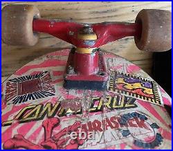 Vintage 80s Vision Gator Mark Rogowski Pro Model Skateboard Hot Pink W Gullwing