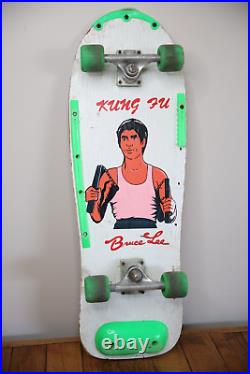 Vintage 80s skateboard Bruce Lee Kong Fu Kung Fu Thrill Seeker sidewalk surfer