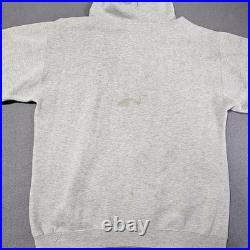 Vintage 90 Y2K Think Skateboarding L Hoodie Gray Street Wear San Francisco Flame