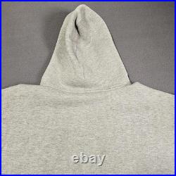 Vintage 90 Y2K Think Skateboarding L Hoodie Gray Street Wear San Francisco Flame