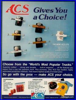 Vintage ACS 430 Skateboard Trucks for Hobie, G&S, Sims, Logan, Banzai, and Bahne