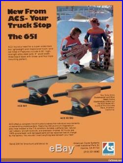 Vintage ACS 430 Skateboard Trucks for Hobie, G&S, Sims, Logan, Banzai, and Bahne