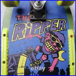 Vintage Abc Skateboard Skateboarding The Ripper Graphic Old School Cruiser Rare