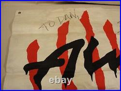 Vintage Alva Scratch Banner Signed Tyvek Dogtown Old School Skateboard