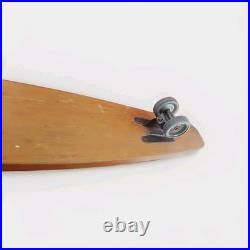 Vintage Antique Wood Wooden Skateboard Metal Wheels ROAD SURDER FLYING ACE UFO