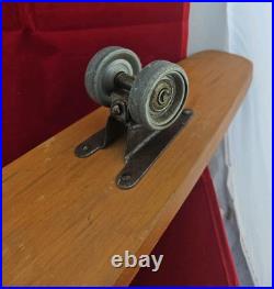 Vintage Antique Wood Wooden Skateboard Metal Wheels ROAD SURDER FLYING ACE UFO