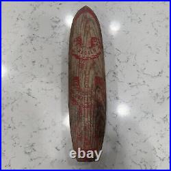 Vintage Apollo Rocket Skateship Sidewalk Surfboard Wooden Skateboard Metal Wheel