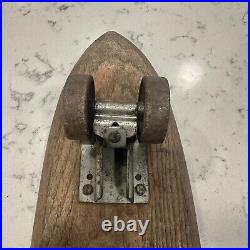 Vintage Apollo Rocket Skateship Sidewalk Surfboard Wooden Skateboard Metal Wheel