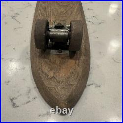 Vintage Apollo Rocket Skateship Sidewalk Surfboard Wooden Skateboard Metal Wheel