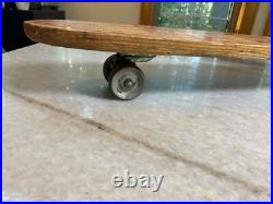 Vintage Apollo Rocket Skateship Wood Wooden Skateboard Skate Board Metal Wheels