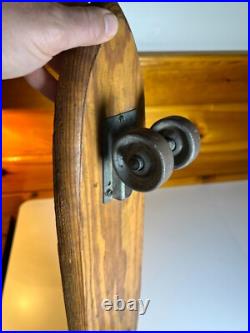 Vintage Apollo Rocket Skateship Wood Wooden Skateboard Skate Board Metal Wheels