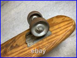 Vintage Apollo Rocket Skateship Wood Wooden Skateboard Skate Board Metal Wheels