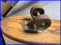 Vintage Apollo Rocket Skateship Wood Wooden Skateboard Skate Board Metal Wheels