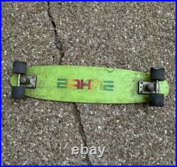 Vintage BAHNE Lime Green 29 Inch fiberglass skateboard Cadillac Dk 51 Wheels