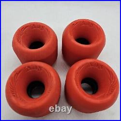 Vintage BDS Bulldog Skates DOUBLE CONICAL Orange Skateboard Wheels Rare