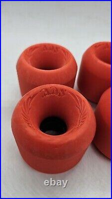 Vintage BDS Bulldog Skates DOUBLE CONICAL Orange Skateboard Wheels Rare