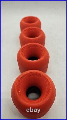 Vintage BDS Bulldog Skates DOUBLE CONICAL Orange Skateboard Wheels Rare