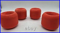 Vintage BDS Bulldog Skates DOUBLE CONICAL Orange Skateboard Wheels Rare
