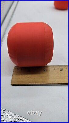 Vintage BDS Bulldog Skates DOUBLE CONICAL Orange Skateboard Wheels Rare