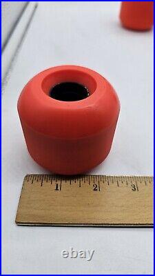 Vintage BDS Bulldog Skates DOUBLE CONICAL Orange Skateboard Wheels Rare