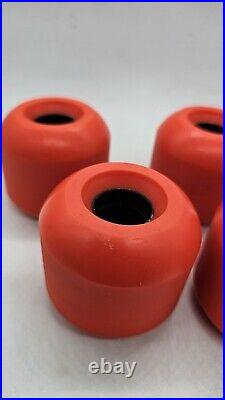 Vintage BDS Bulldog Skates DOUBLE CONICAL Orange Skateboard Wheels Rare