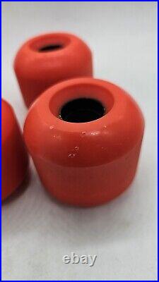 Vintage BDS Bulldog Skates DOUBLE CONICAL Orange Skateboard Wheels Rare