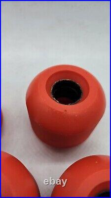 Vintage BDS Bulldog Skates DOUBLE CONICAL Orange Skateboard Wheels Rare
