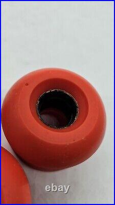 Vintage BDS Bulldog Skates DOUBLE CONICAL Orange Skateboard Wheels Rare