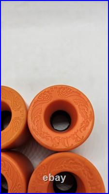 Vintage BDS Skateboard Wheels Dragon Orange New RARE Set Bulldog Skates