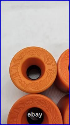 Vintage BDS Skateboard Wheels Dragon Orange New RARE Set Bulldog Skates