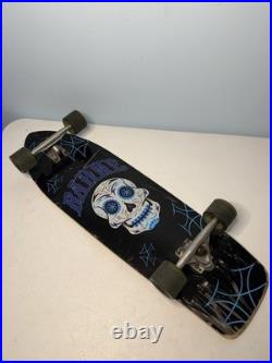 Vintage Bahne 34-1/2 Long Skateboard Day of the Dead Skull Deck 65mm Vintage Bahne 34-1/2 Long Skateboard Day of the Dead Skull Deck 65mm