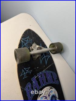 Vintage Bahne 34-1/2 Long Skateboard Day of the Dead Skull Deck 65mm Vintage Bahne 34-1/2 Long Skateboard Day of the Dead Skull Deck 65mm