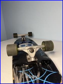 Vintage Bahne 34-1/2 Long Skateboard Day of the Dead Skull Deck 65mm Vintage Bahne 34-1/2 Long Skateboard Day of the Dead Skull Deck 65mm
