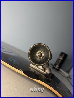 Vintage Bahne 34-1/2 Long Skateboard Day of the Dead Skull Deck 65mm