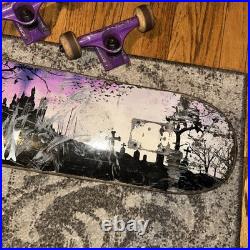 Vintage Bam Margera Element Skateboard Castle Bats OG Trucks Used