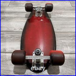 Vintage Bennett Vector and Tracker Race Track Trucks on 20 Skateboard